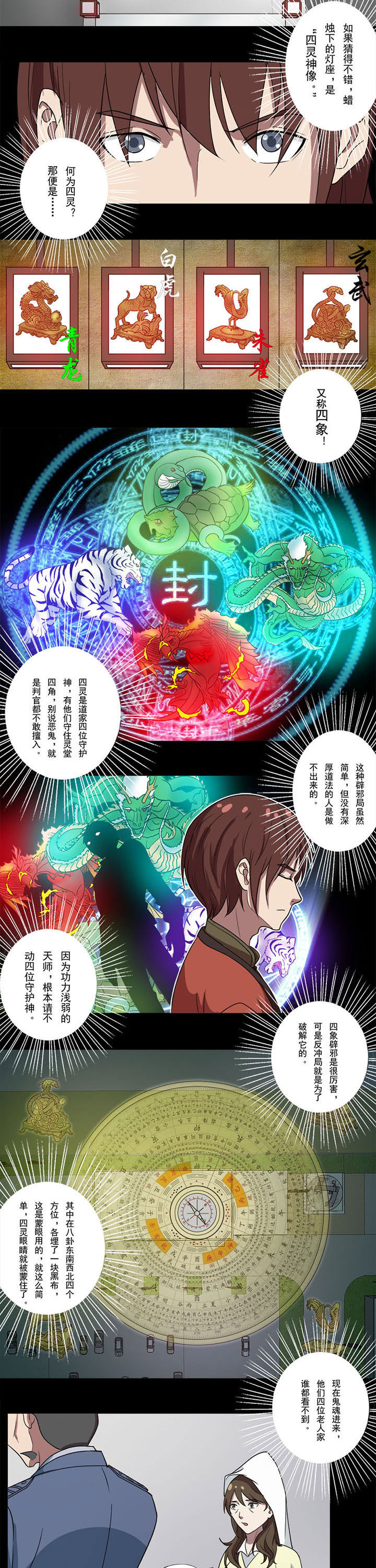 阴阳鬼探动漫免费全集漫画,第75章：四灵神像2图