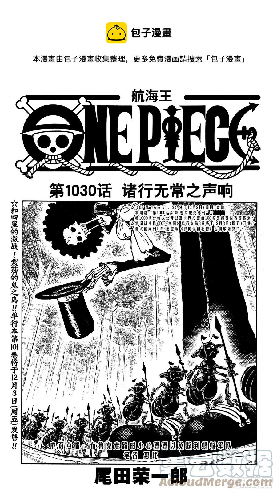 航海王女帝漫画,第1030话 诸行无常之声响1图